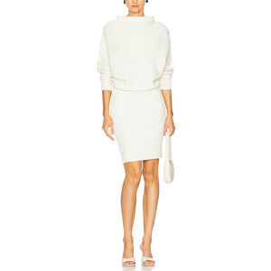 Brochu Walker Ribbed Cream Clede Sweater Dress Size XS